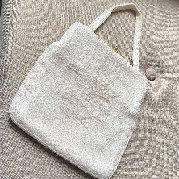 Vintage Handbeaded Wedding Day Purse - Picture 2 of 7